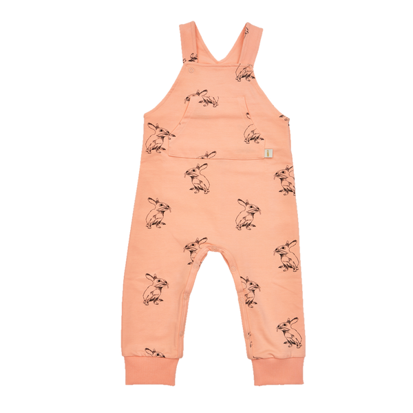 PEACH BUNNY overalls